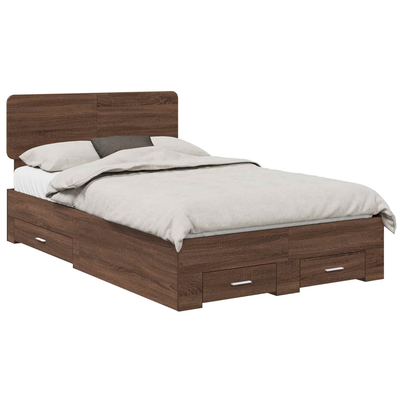 vidaXL Bedframe met lade met opslag Zwart 200 x 200 cm Bewerkt hout