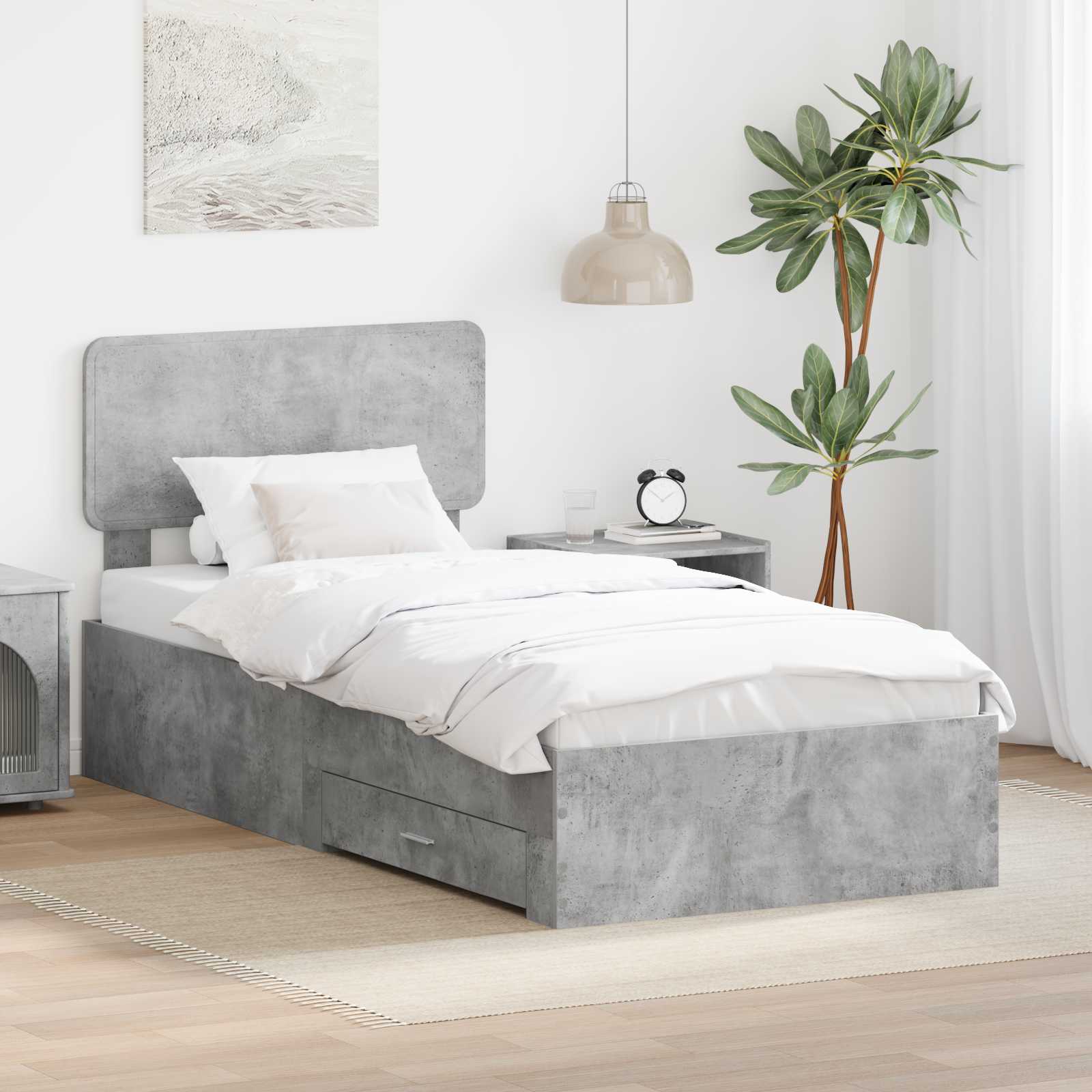 vidaXL Bedframe met lade met opslag Zwart 200 x 200 cm Bewerkt hout