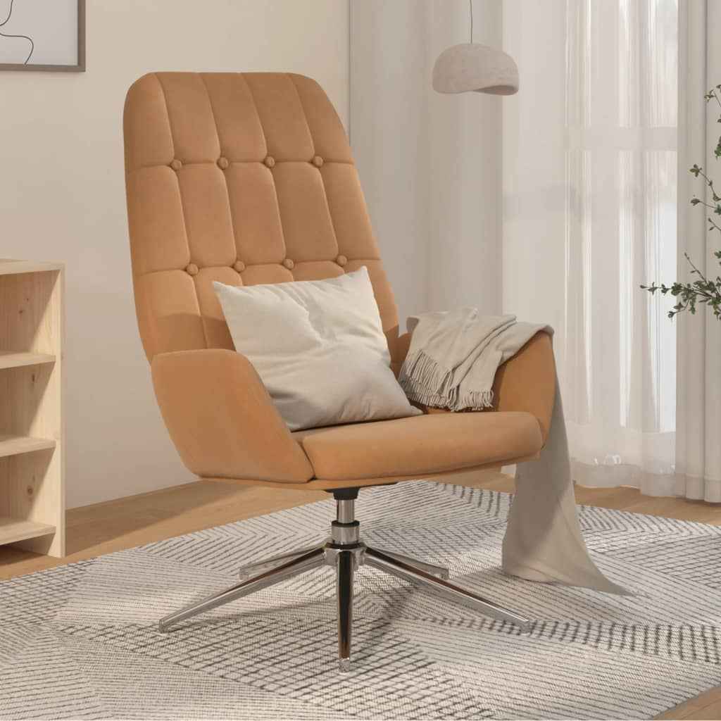 vidaXL Relaxstoel kunstsuède bruin