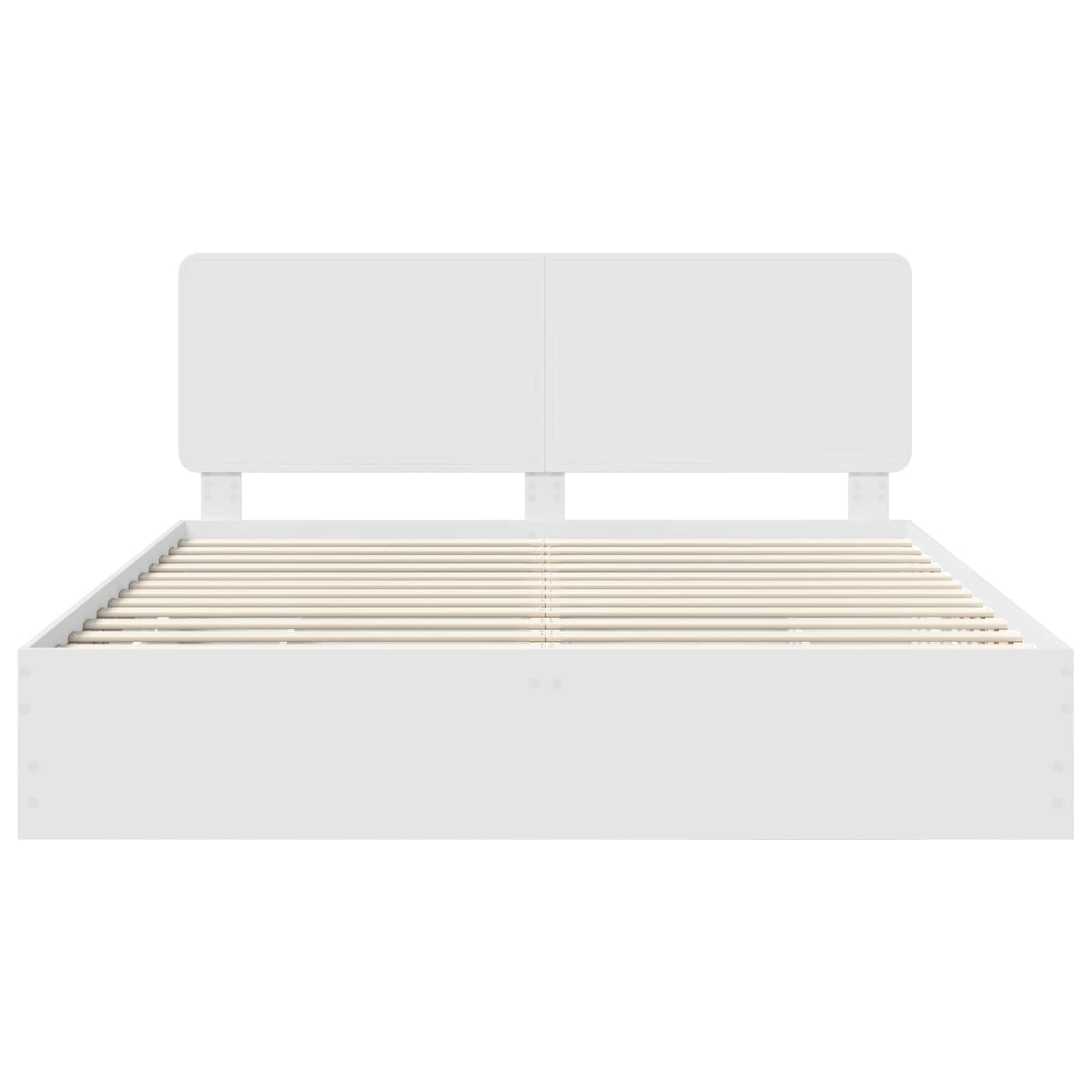vidaXL Bedframe met lade met opslag Wit 200 x 200 cm Ingenieurshout