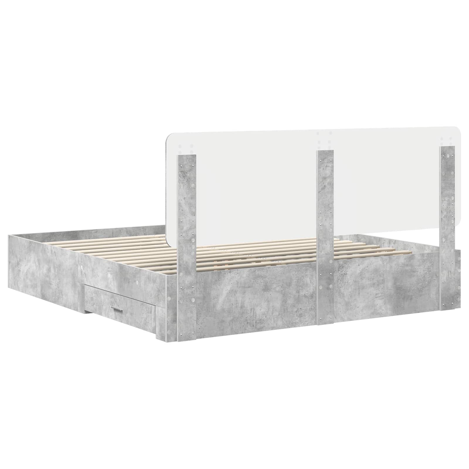 vidaXL Bedframe met hoofdeinde Zwart 200 x 200 cm Bewerkt hout
