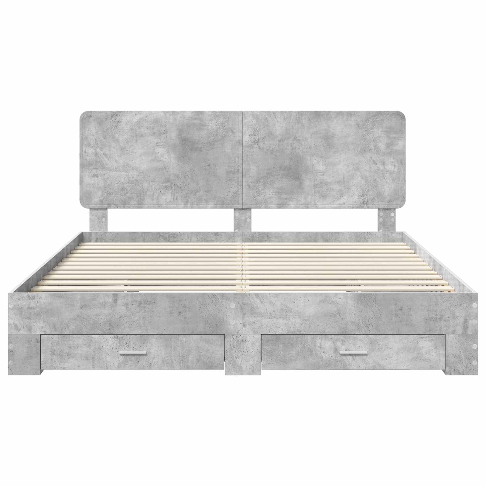vidaXL Bedframe met hoofdeinde Zwart 200 x 200 cm Bewerkt hout