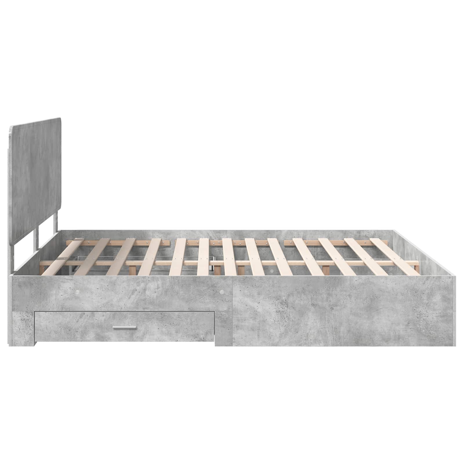 vidaXL Bedframe met hoofdeinde Zwart 200 x 200 cm Bewerkt hout