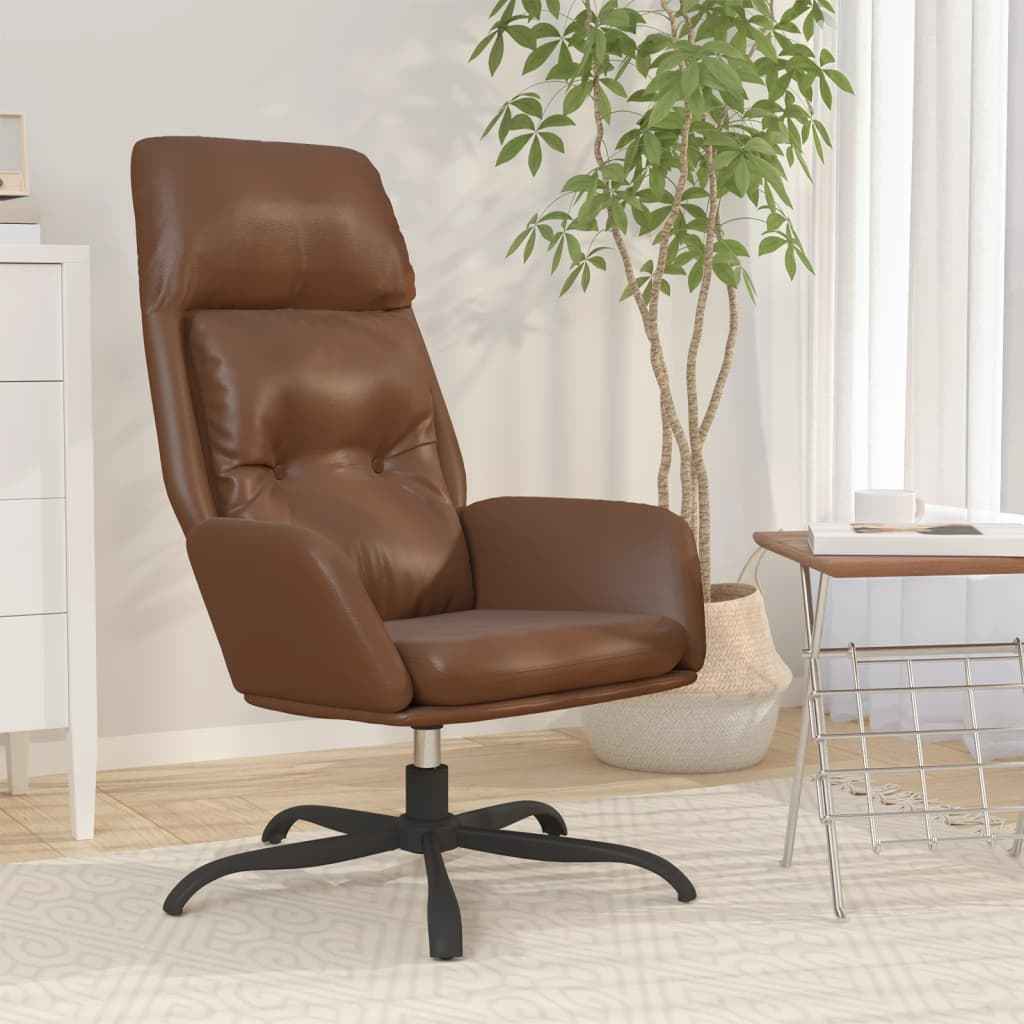 vidaXL Relaxstoel kunstleer zwart