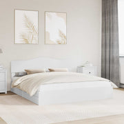 vidaXL Opslag bed met hoofdeinde Wit 200 x 200 cm Bewerkt hout