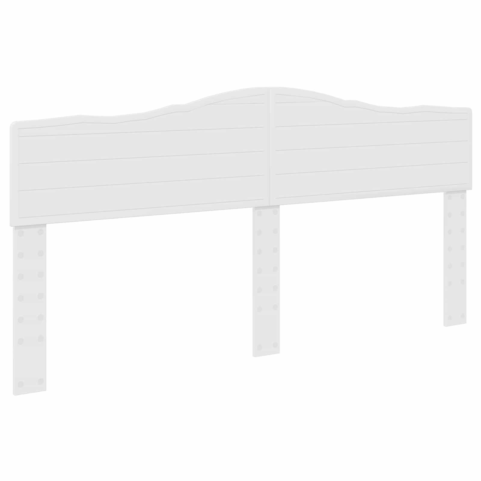 vidaXL Opslag bed met hoofdeinde Wit 200 x 200 cm Bewerkt hout