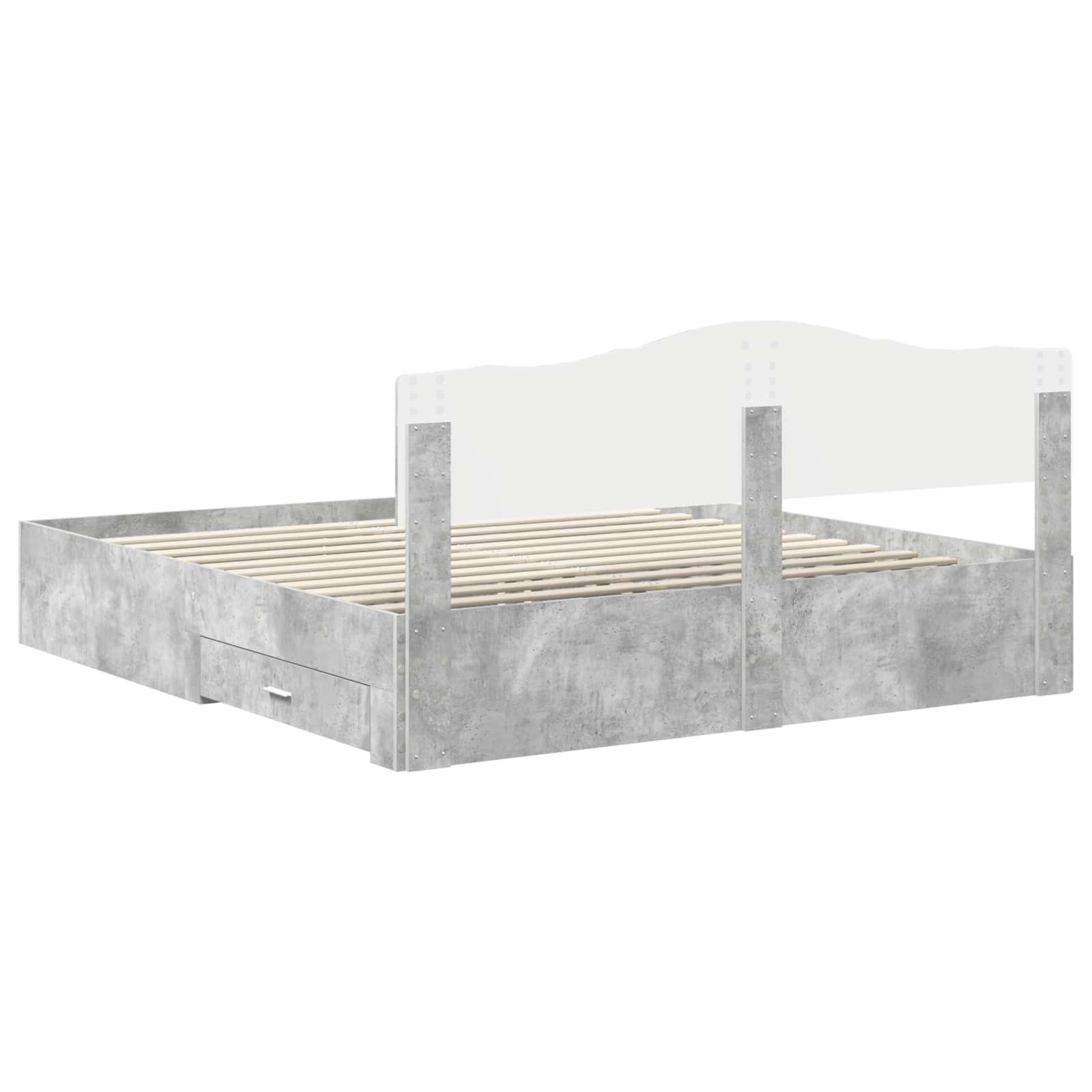 vidaXL Bedframe met lade met opslag Zwart 200 x 200 cm Bewerkt hout
