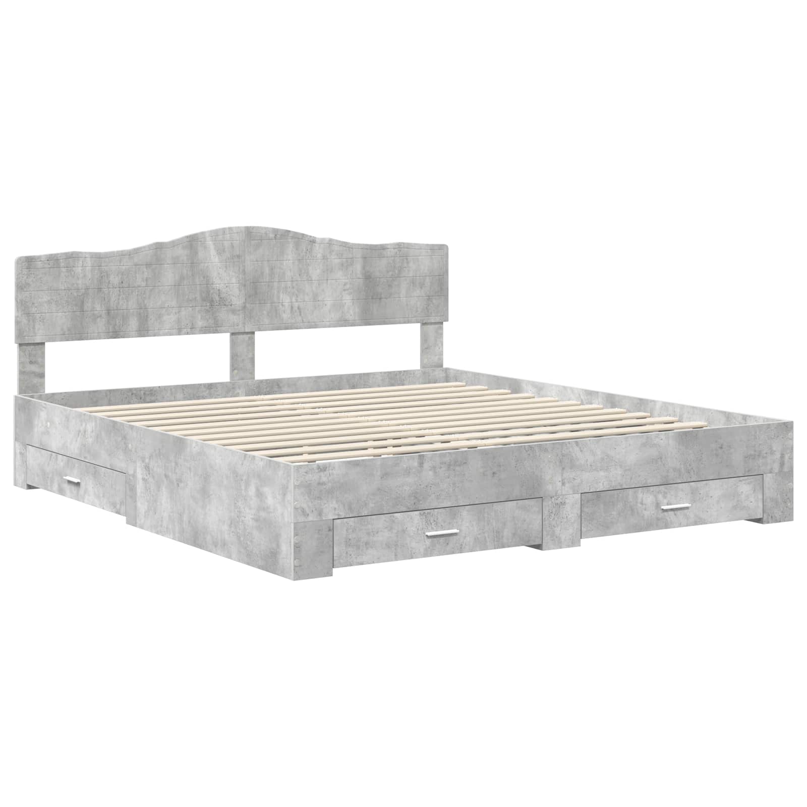 vidaXL Bedframe met lade met opslag Zwart 200 x 200 cm Bewerkt hout