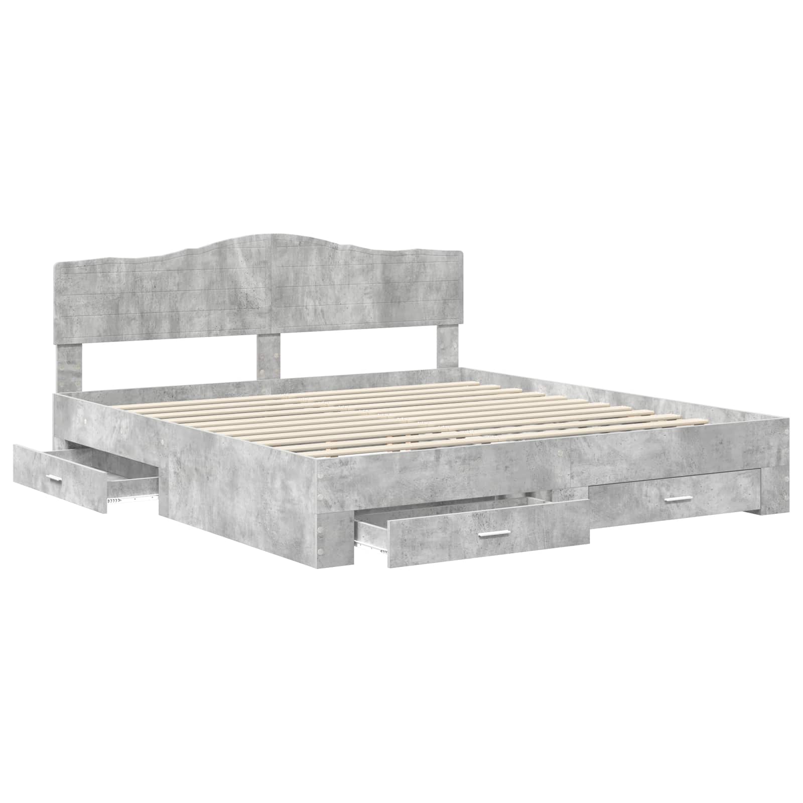 vidaXL Bedframe met lade met opslag Zwart 200 x 200 cm Bewerkt hout