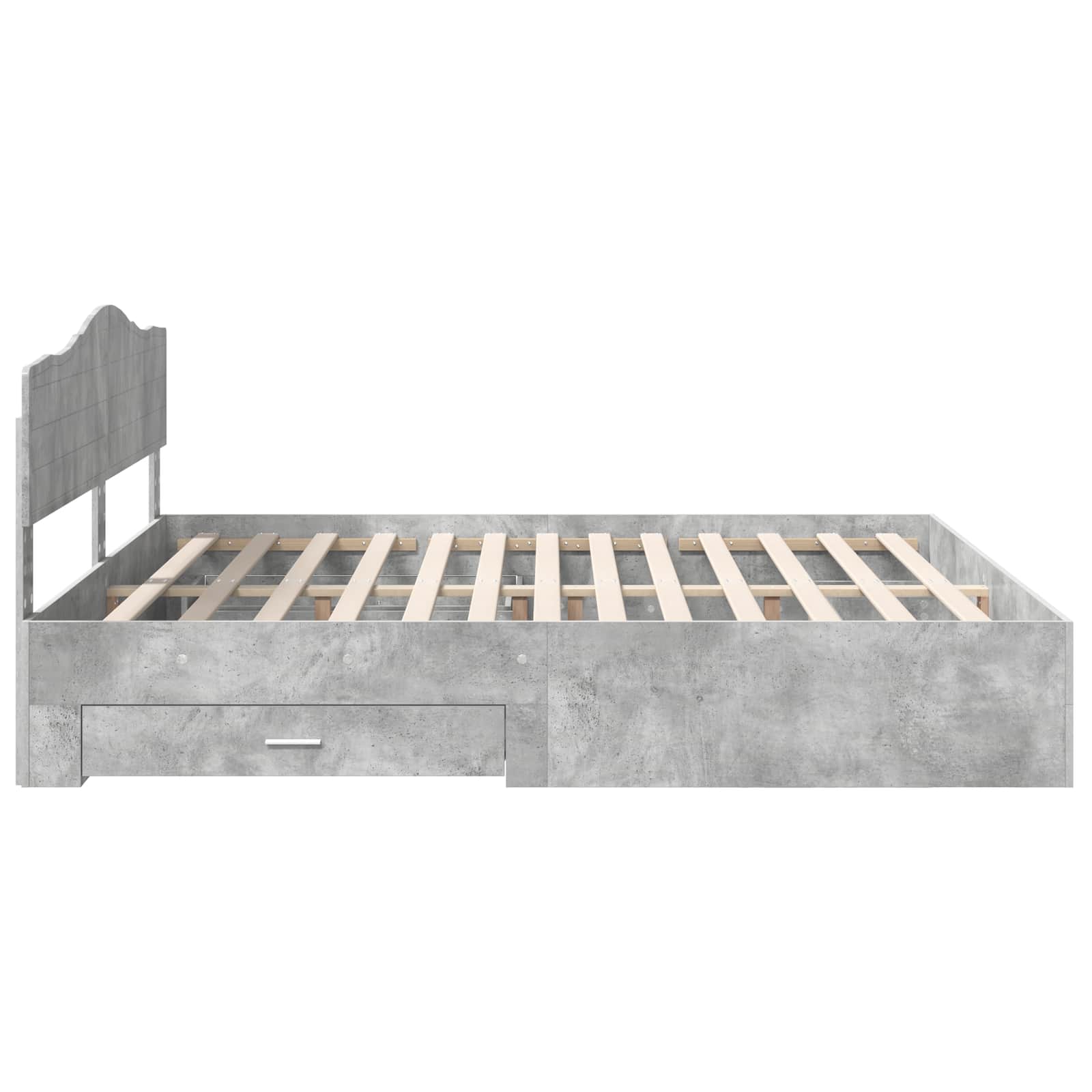 vidaXL Bedframe met lade met opslag Zwart 200 x 200 cm Bewerkt hout
