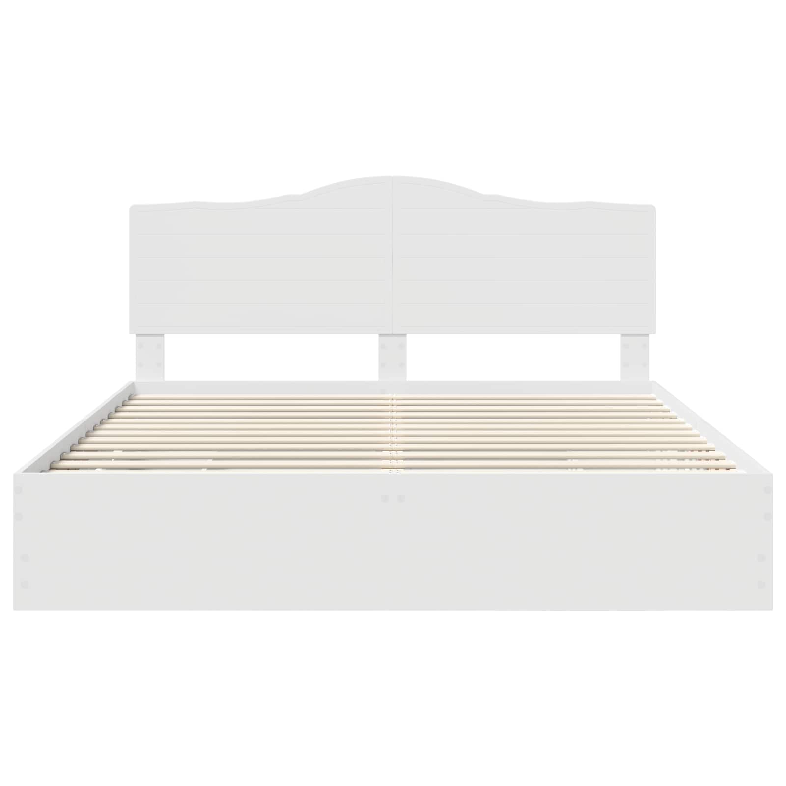 vidaXL Bedframe met lade met opslag Wit 200 x 200 cm Ingenieurshout