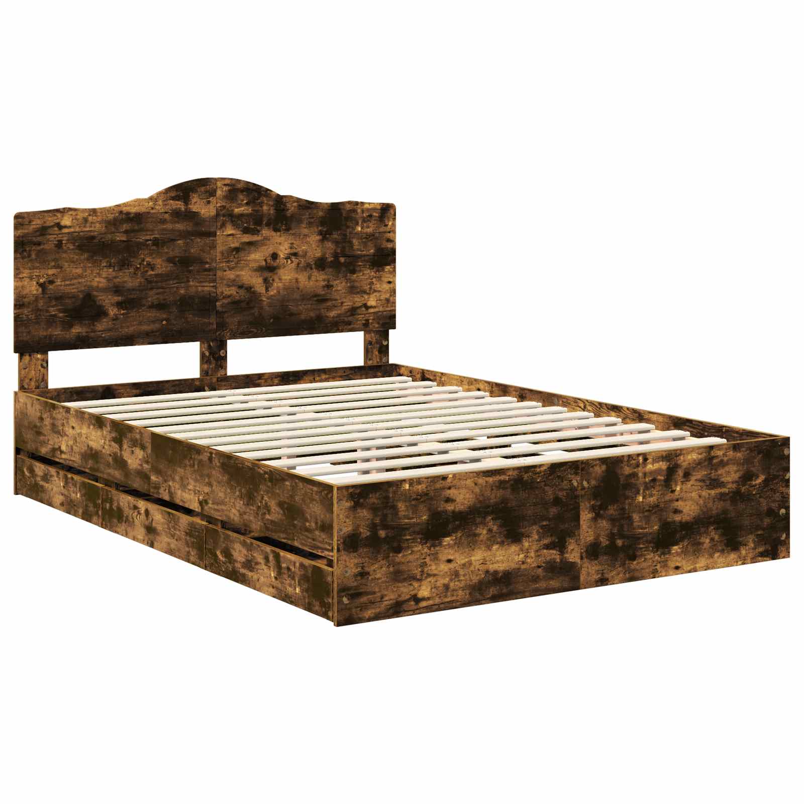 vidaXL Bedframe met lade met opslag Wit 200 x 200 cm Ingenieurshout