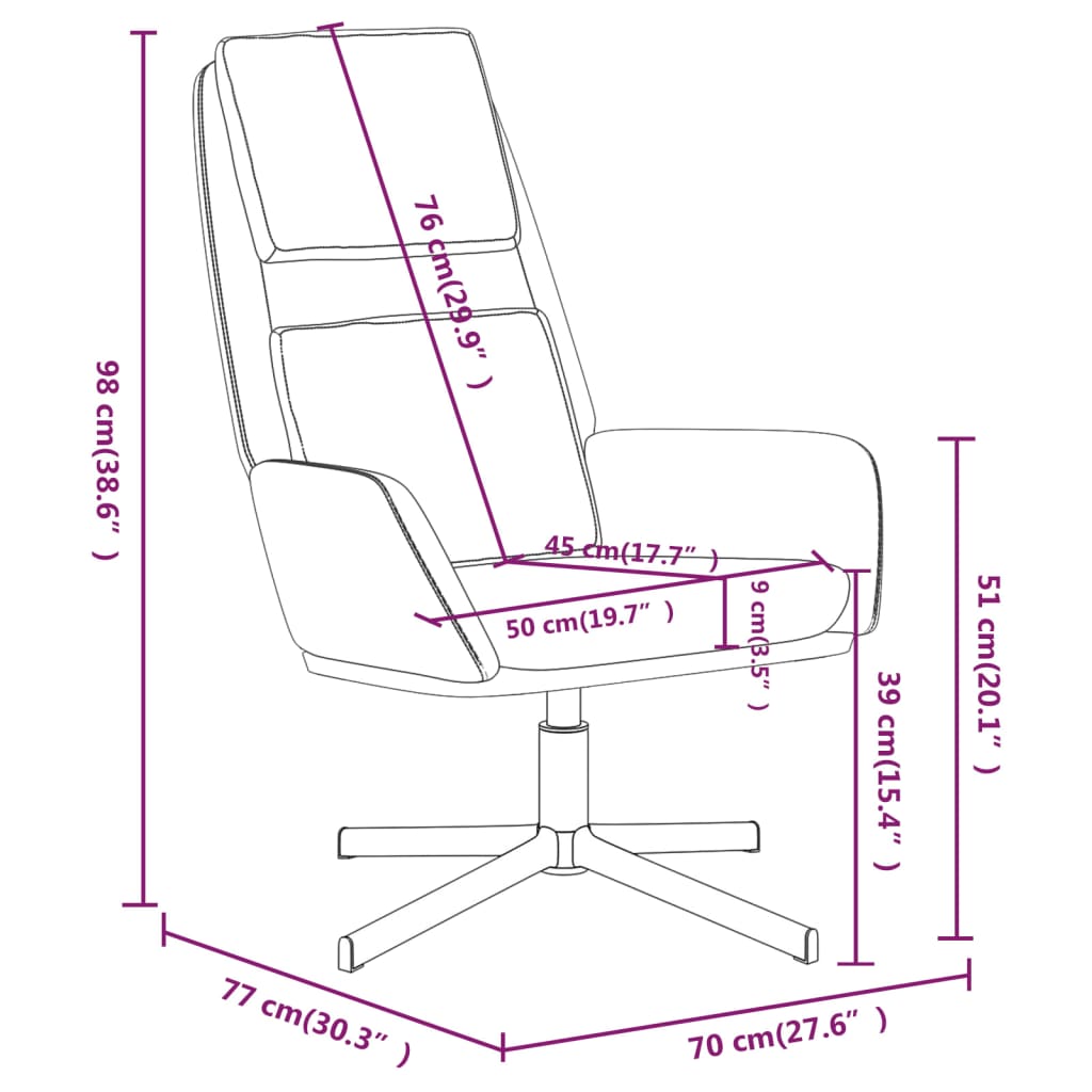 vidaXL Relaxstoel fluweel lichtgrijs
