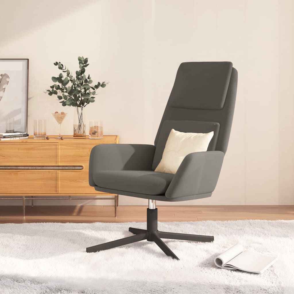 vidaXL Relaxstoel fluweel lichtgrijs