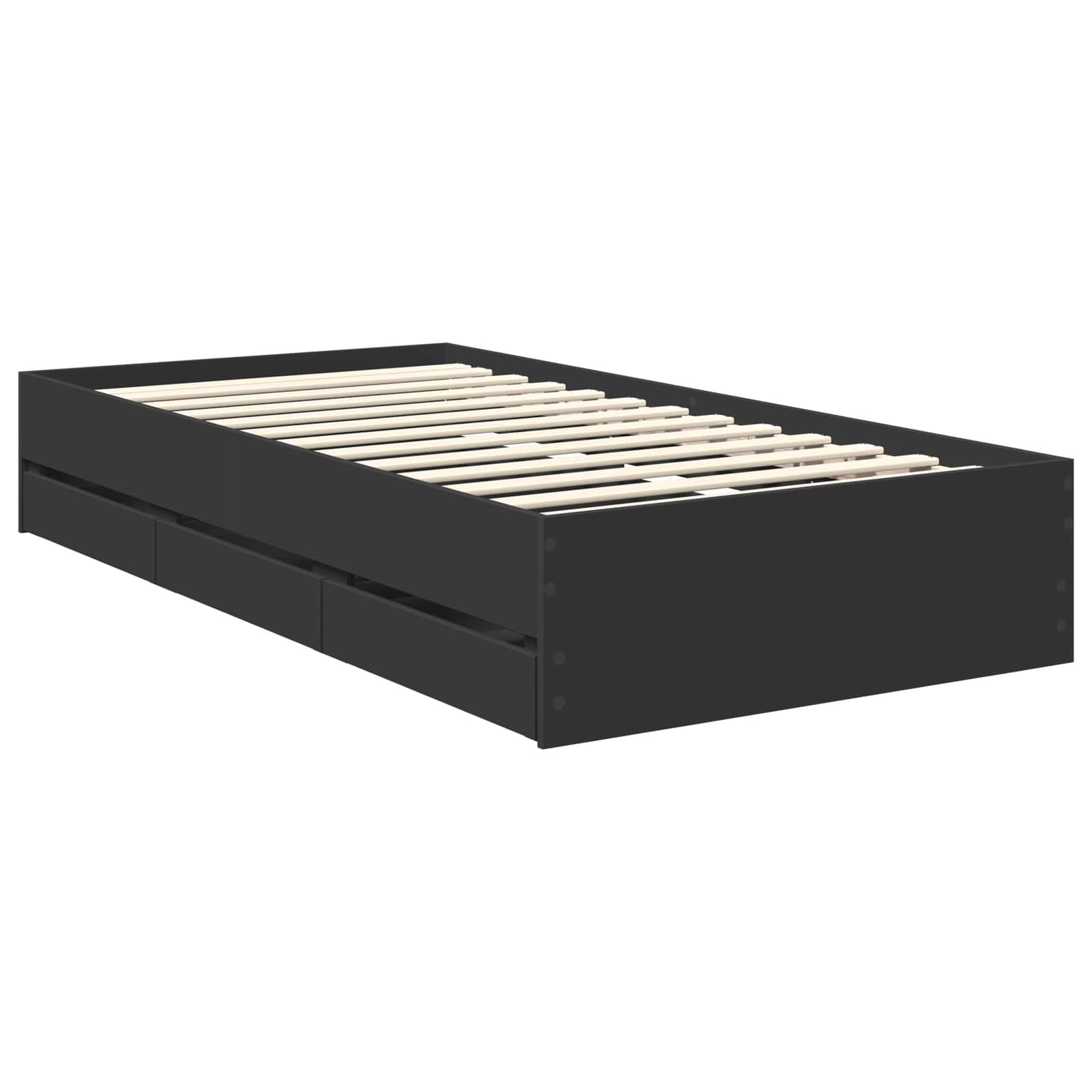 vidaXL Bedframe met lade met opslag Wit 200 x 200 cm Ingenieurshout