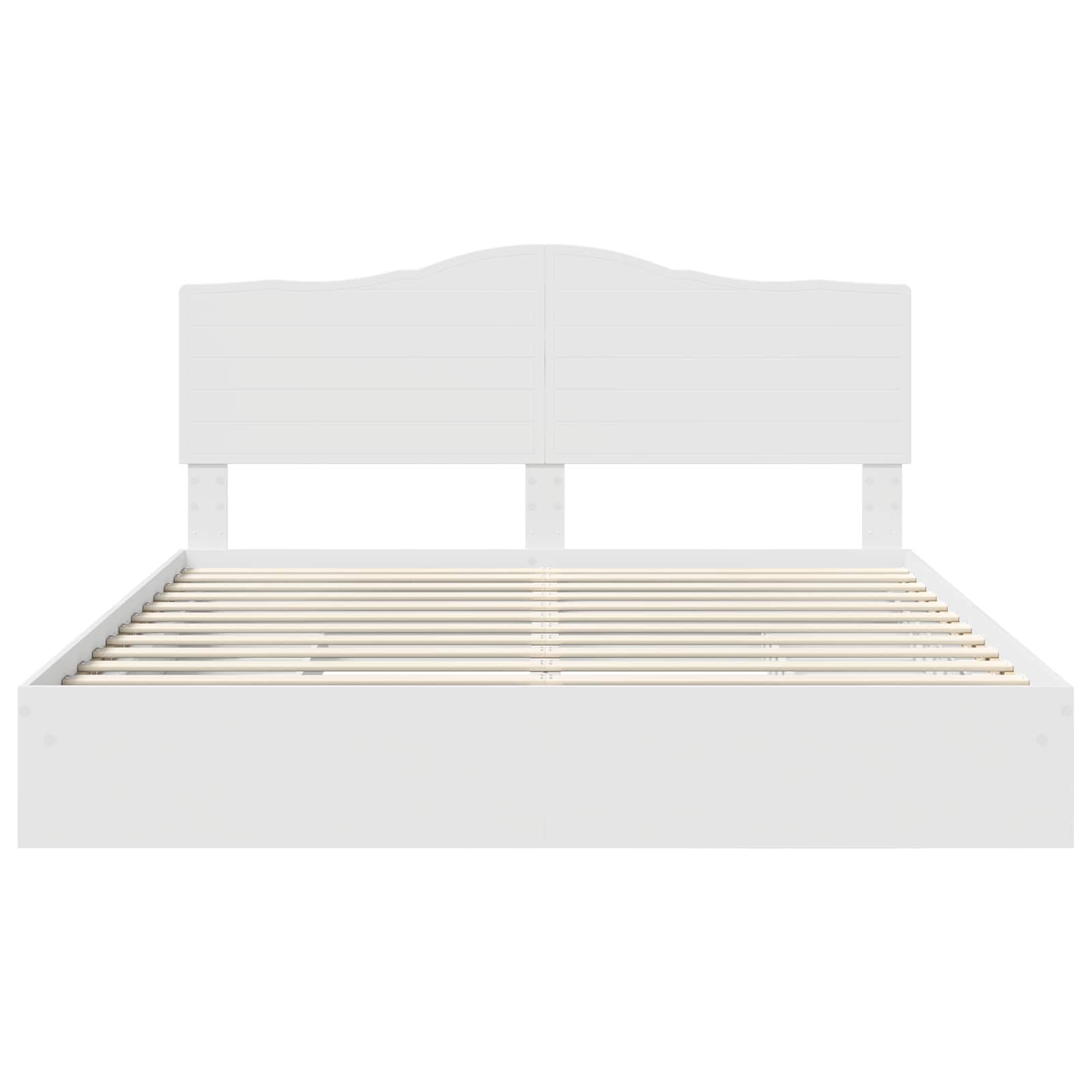 vidaXL Bedframe met lade met hoofdeinde Wit 200 x 200 cm Bewerkt hout