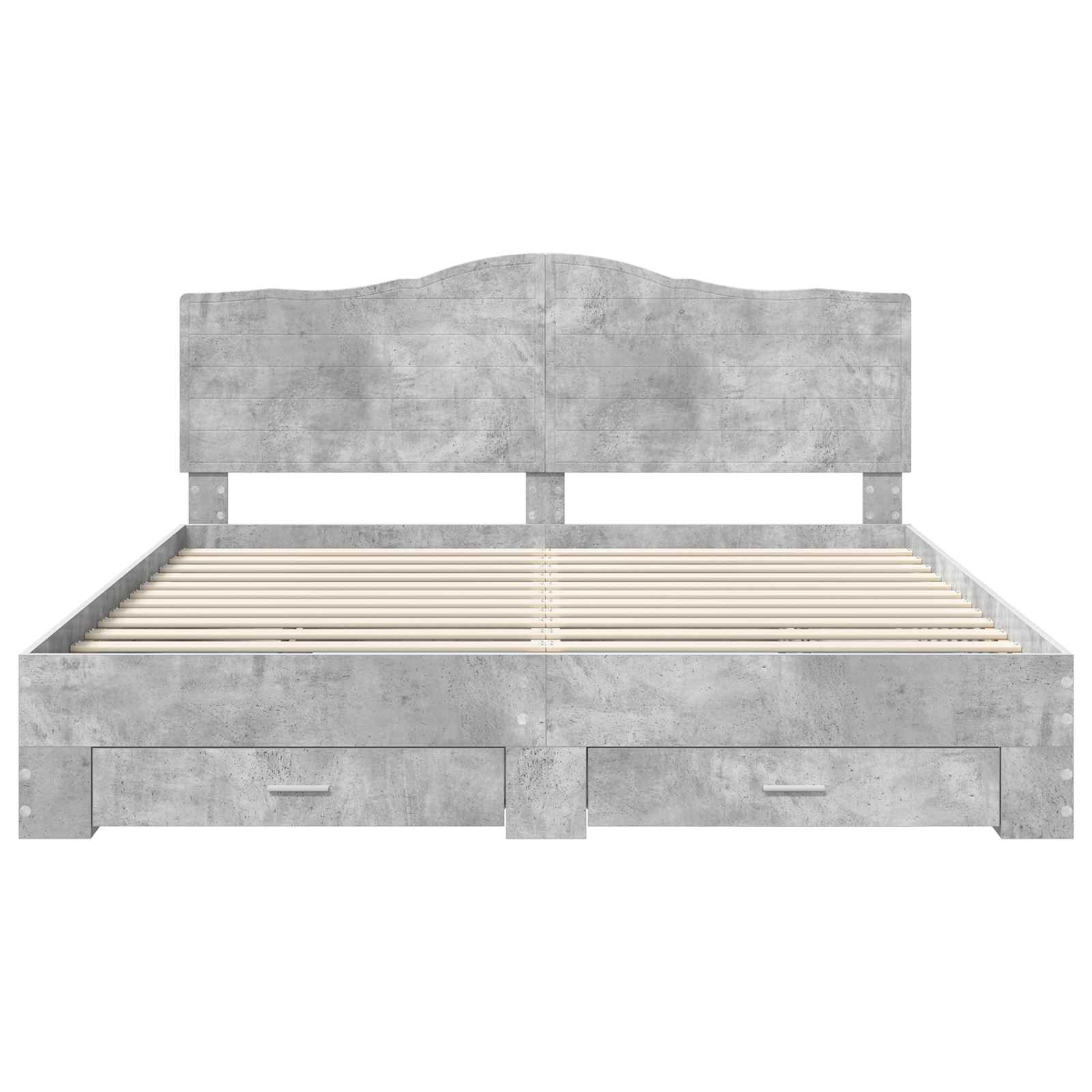 vidaXL Bedframe met hoofdeinde Zwart 200 x 200 cm Bewerkt hout