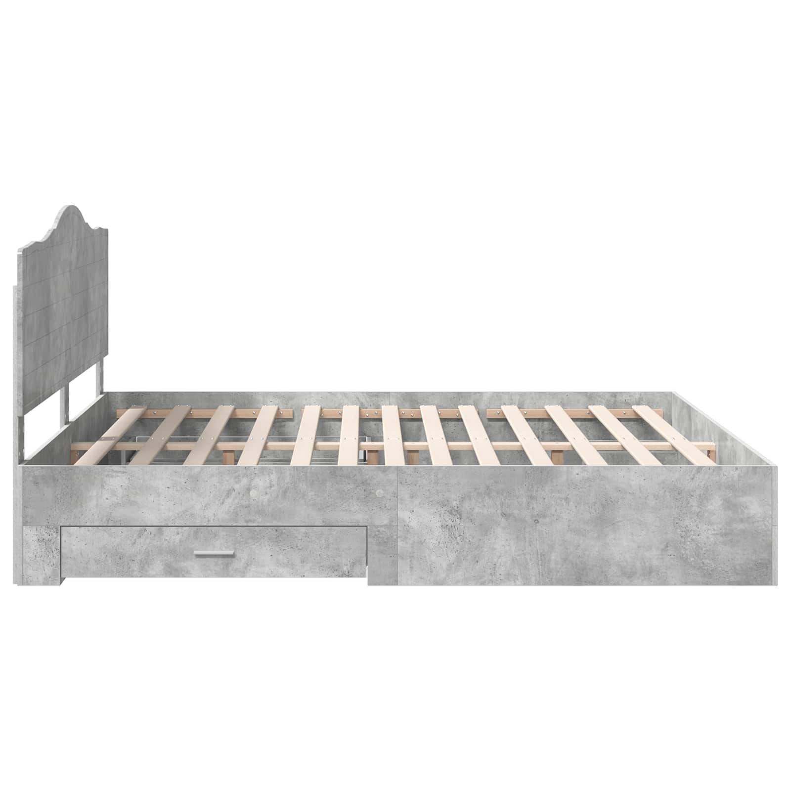 vidaXL Bedframe met hoofdeinde Zwart 200 x 200 cm Bewerkt hout