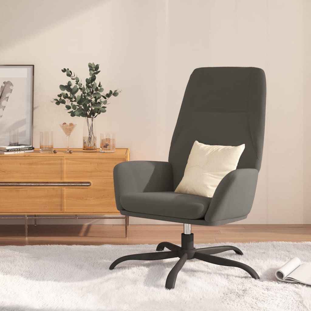 vidaXL Relaxstoel fluweel lichtgrijs