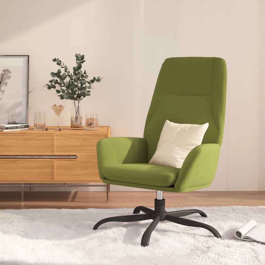vidaXL Relaxstoel fluweel lichtgrijs