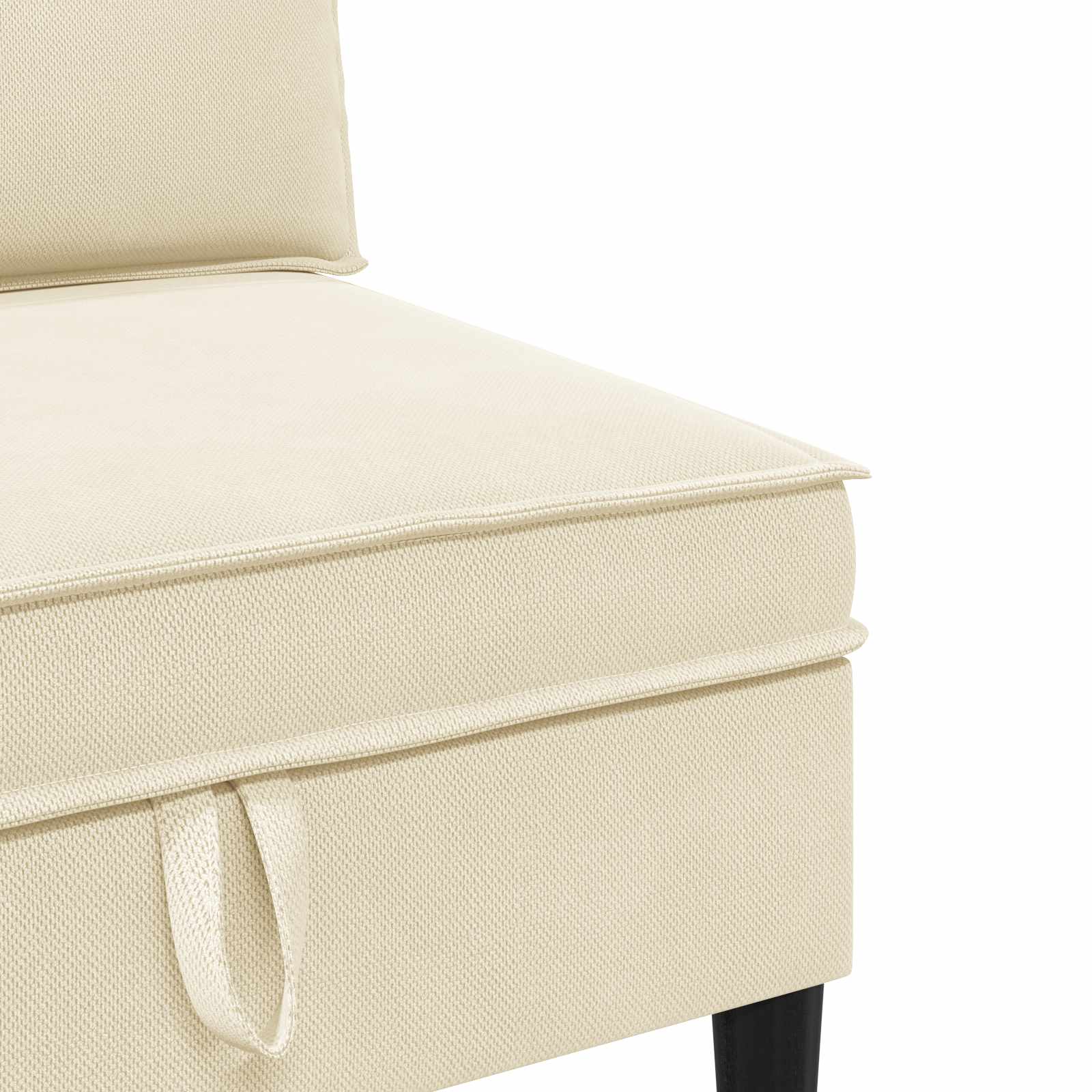 vidaXL Woonkamer Meubelset 3 pcs Crèmekleurig Stof