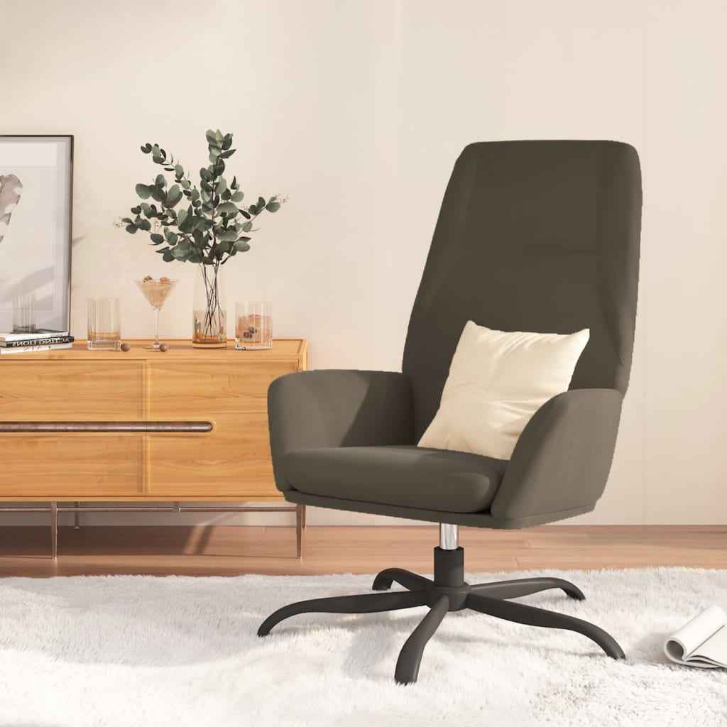 vidaXL Relaxstoel kunstsuède lichtgrijs