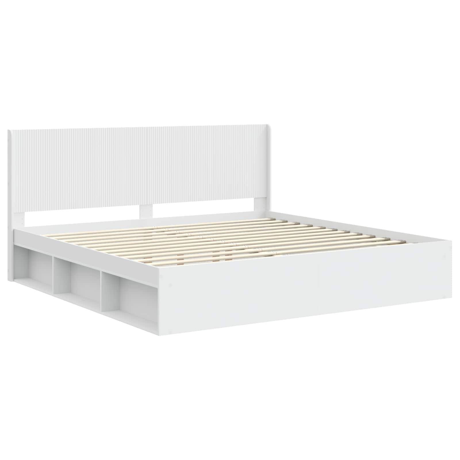 vidaXL Bedframe met opbergruimte en hoofdbord Sonoma Eiken