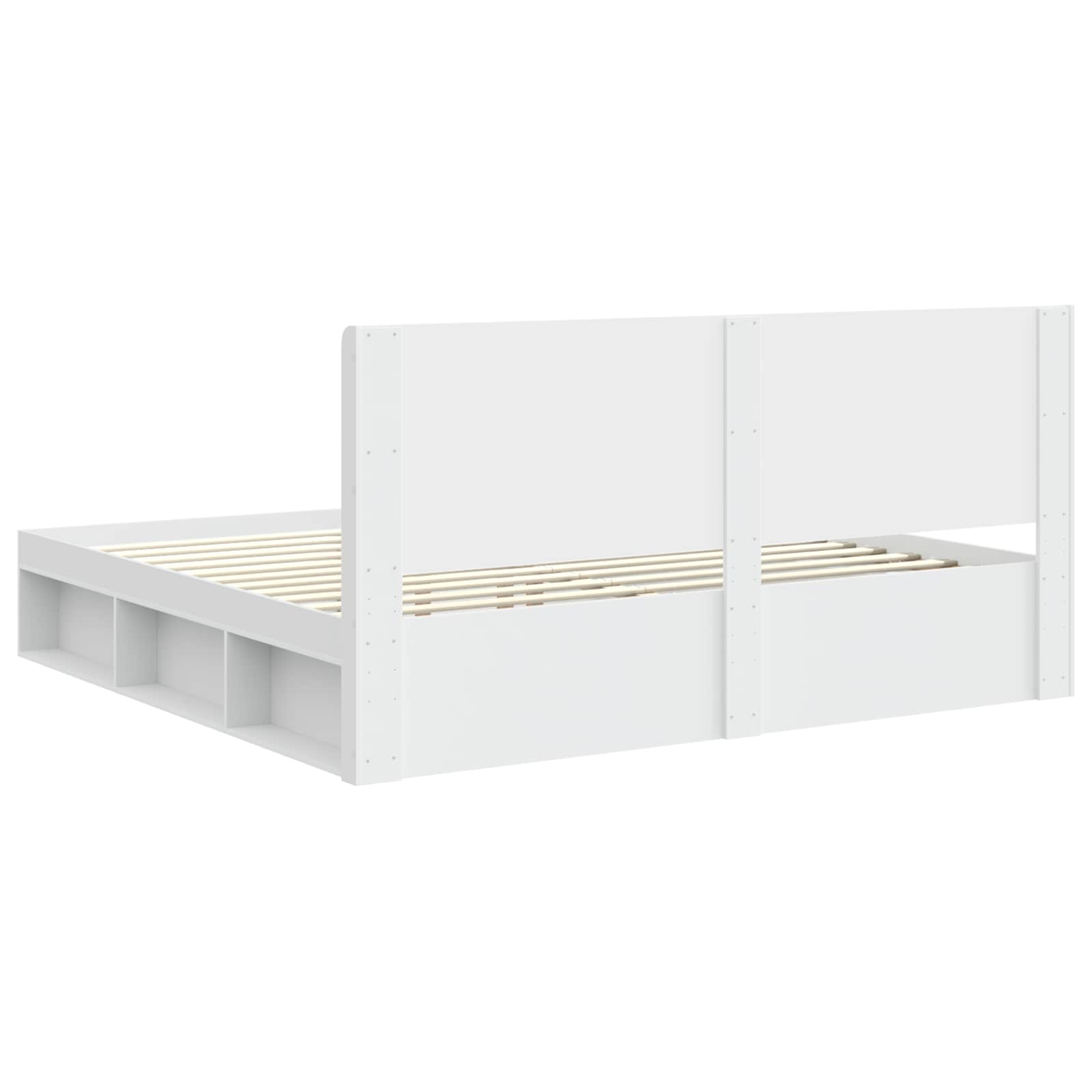 vidaXL Bedframe met opbergruimte en hoofdbord Sonoma Eiken