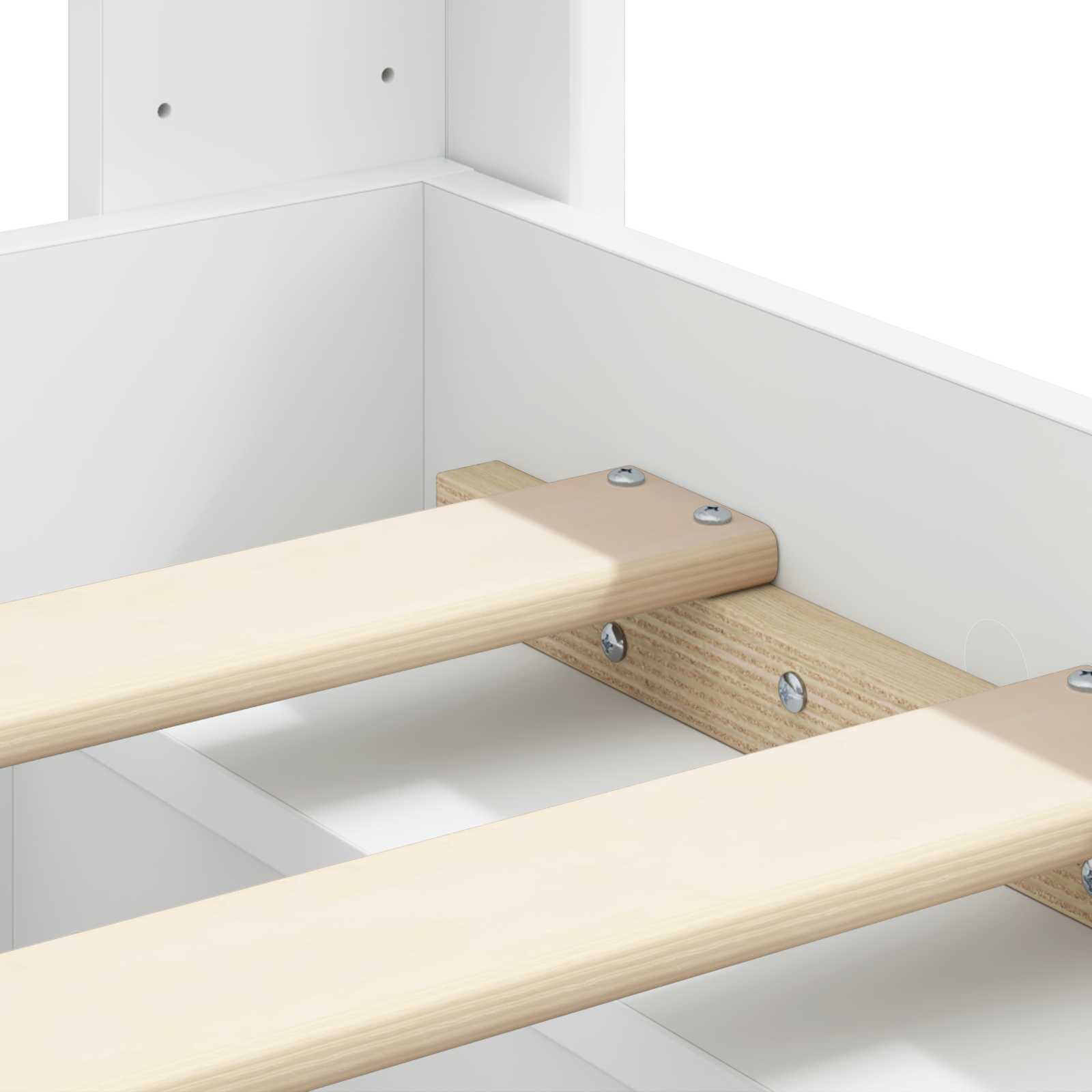 vidaXL Bedframe met opbergruimte en hoofdbord Sonoma Eiken