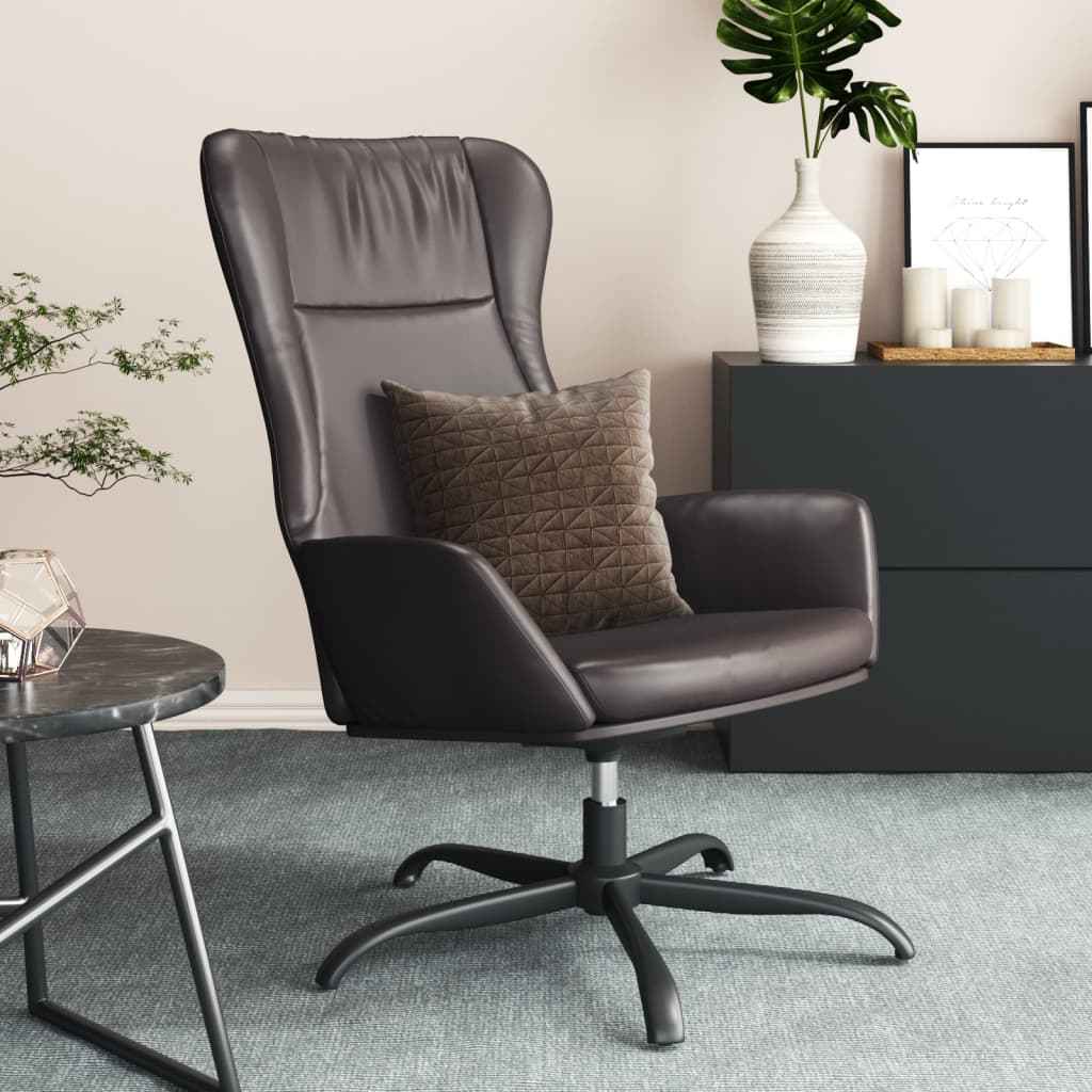 vidaXL Relaxstoel kunstleer zwart