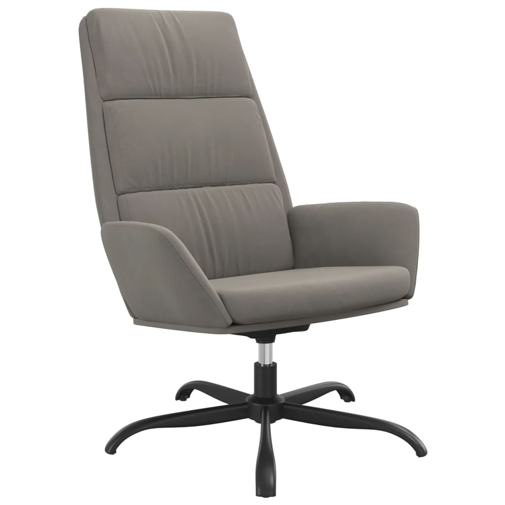 vidaXL Relaxstoel fluweel donkergrijs