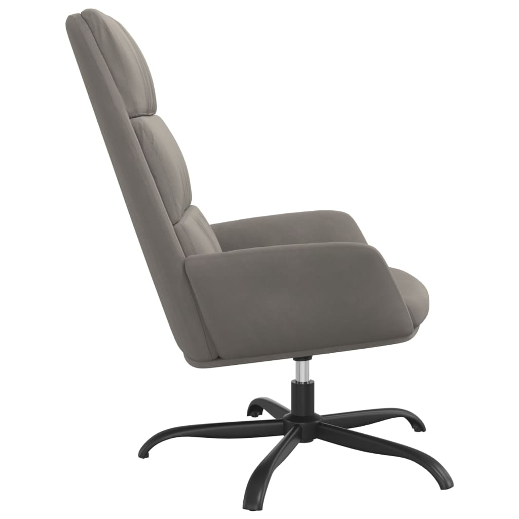 vidaXL Relaxstoel fluweel donkergrijs