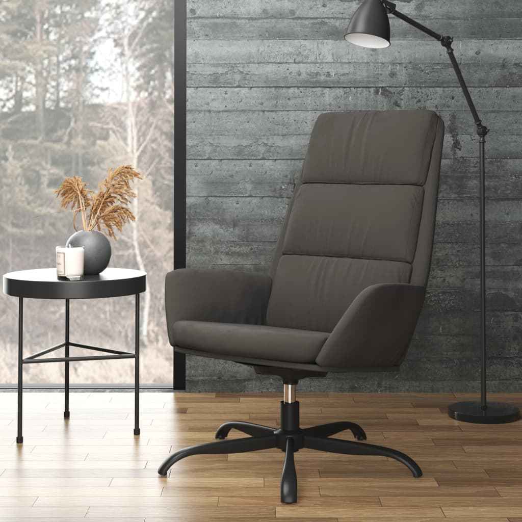vidaXL Relaxstoel fluweel donkergrijs