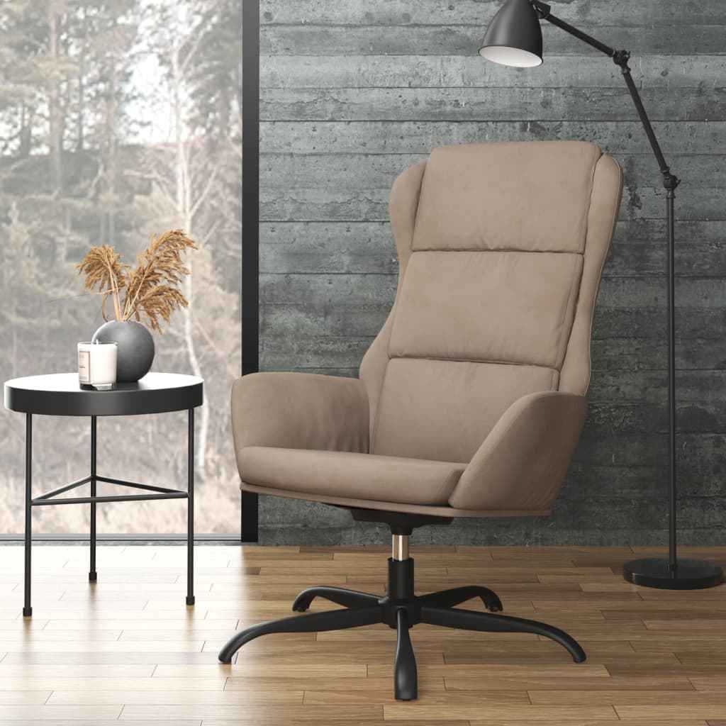 vidaXL Relaxstoel kunstsuède lichtgrijs