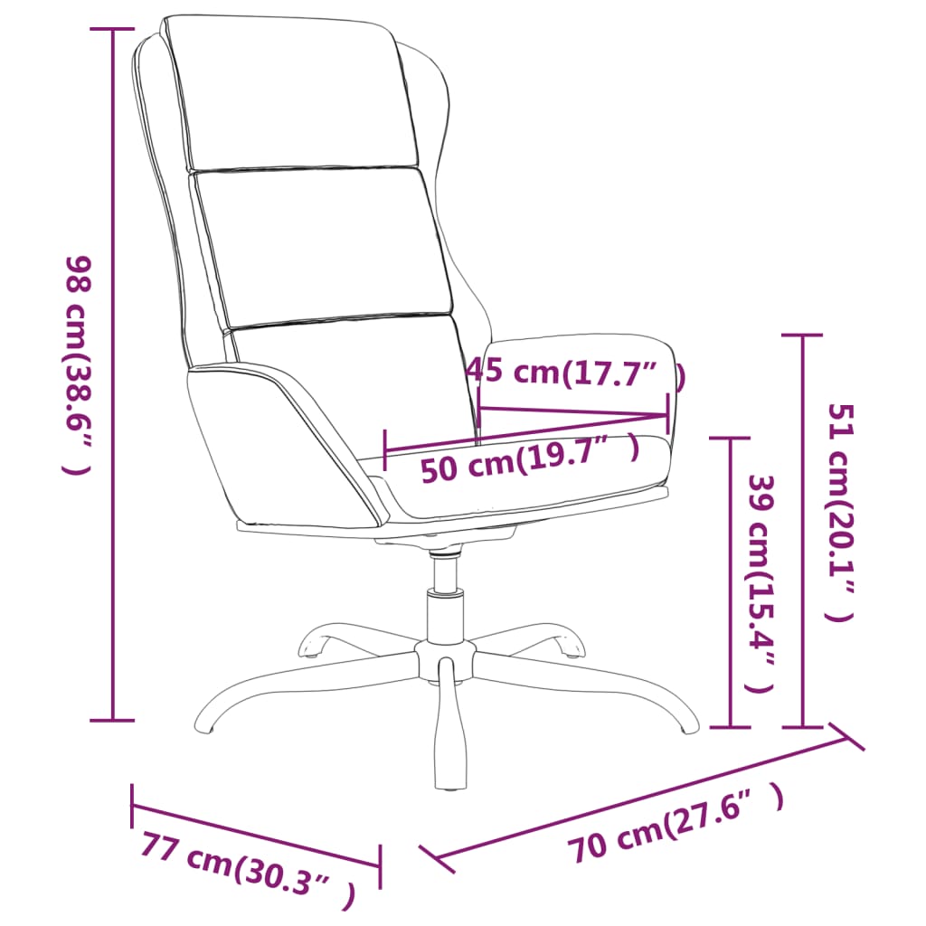 vidaXL Relaxstoel kunstsuède lichtgrijs