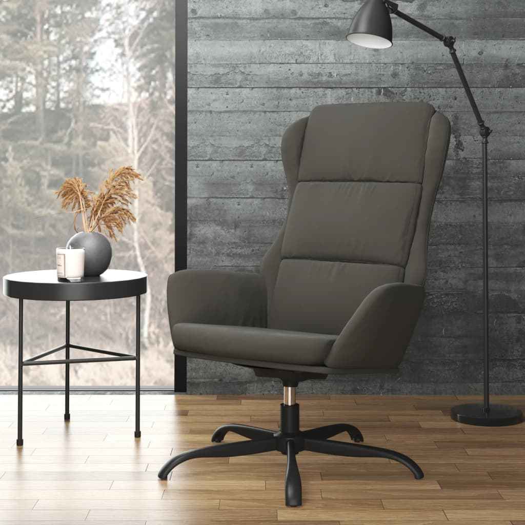 vidaXL Relaxstoel kunstsuède lichtgrijs