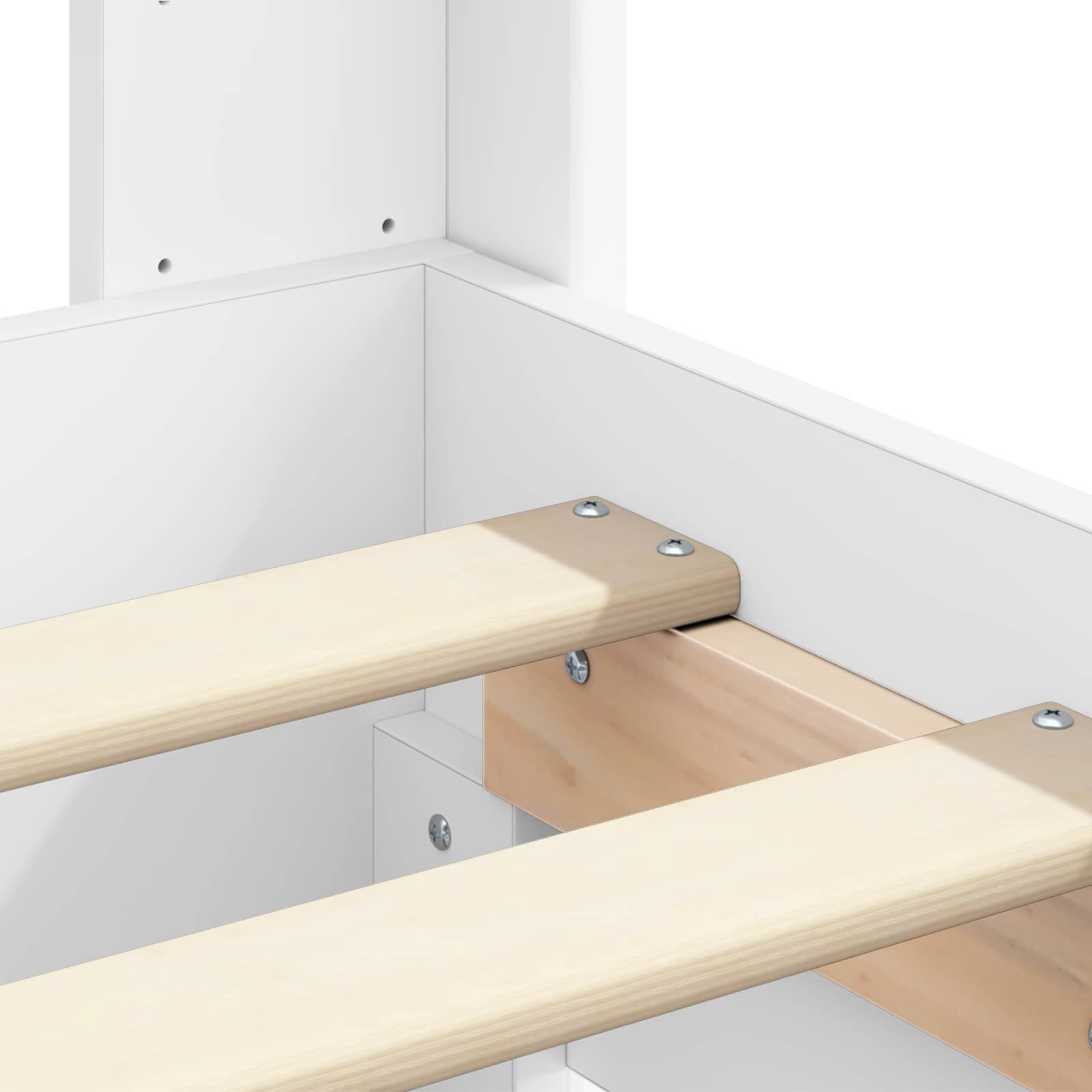 vidaXL Bedframe met opbergruimte en hoofdbord Wit 200 x 200 cm