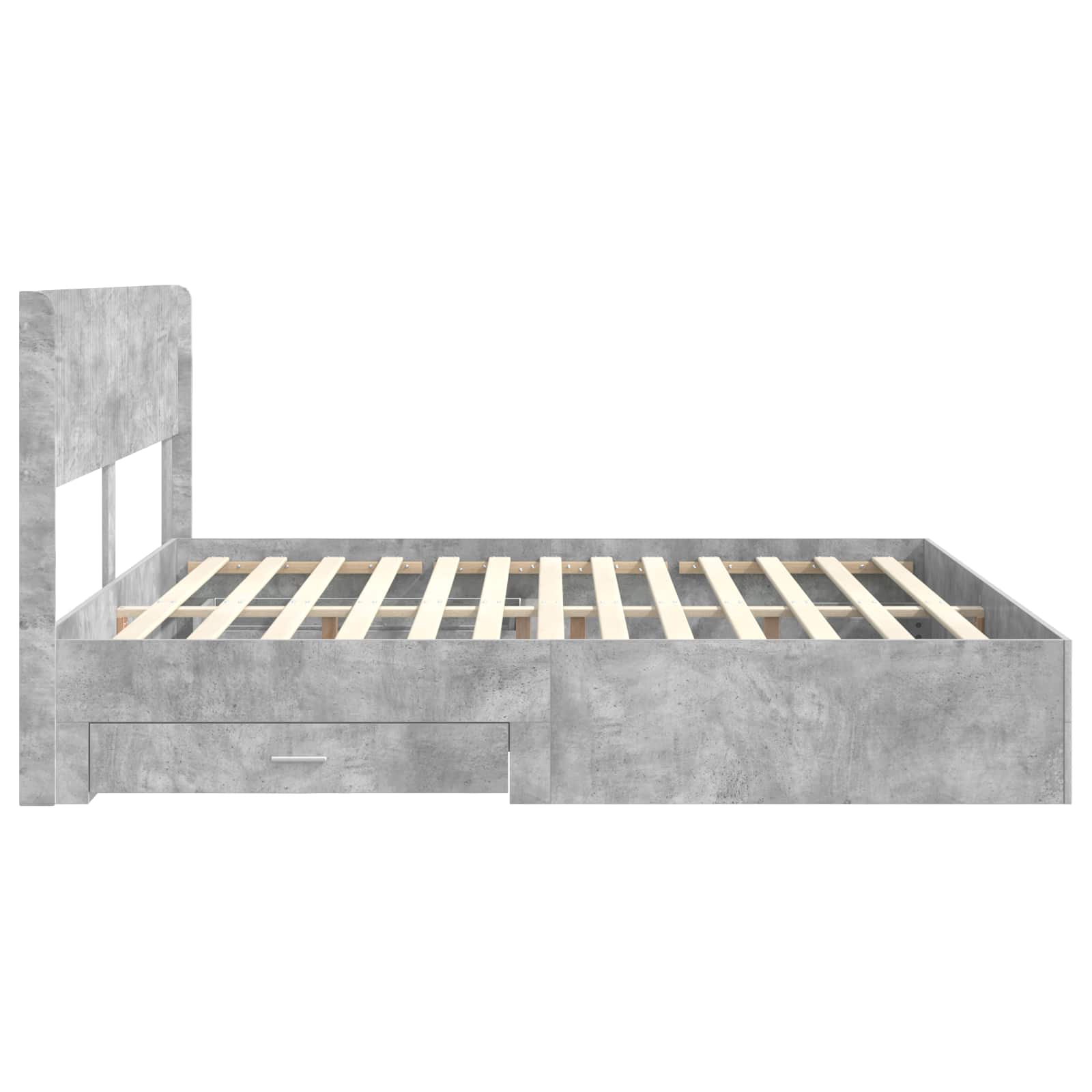 vidaXL Bedframe met opbergruimte en hoofdbord Zwart 200 x 200 cm