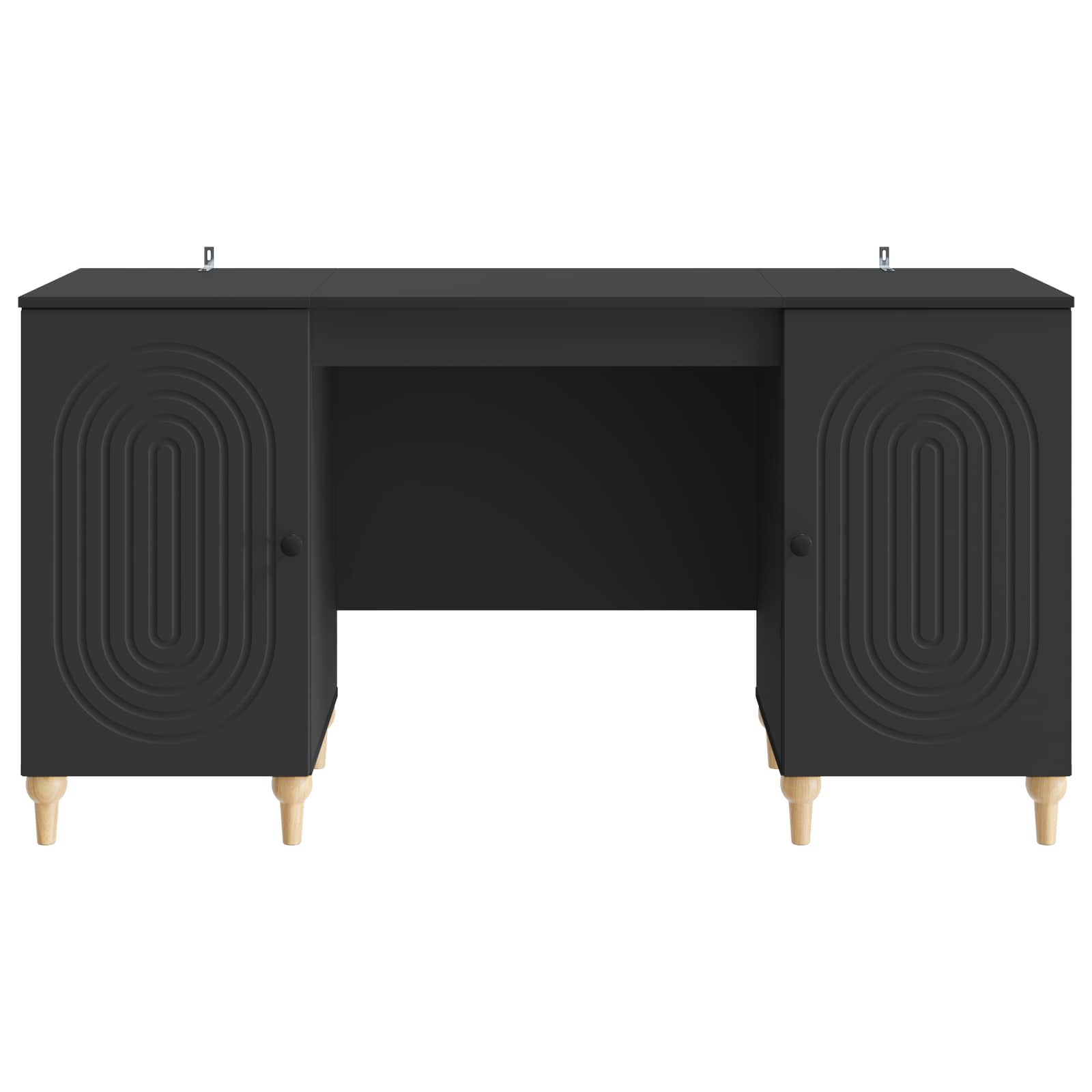 vidaXL Bureau met plank Zwart 142,5 x 50 x 75 cm Bewerkt hout