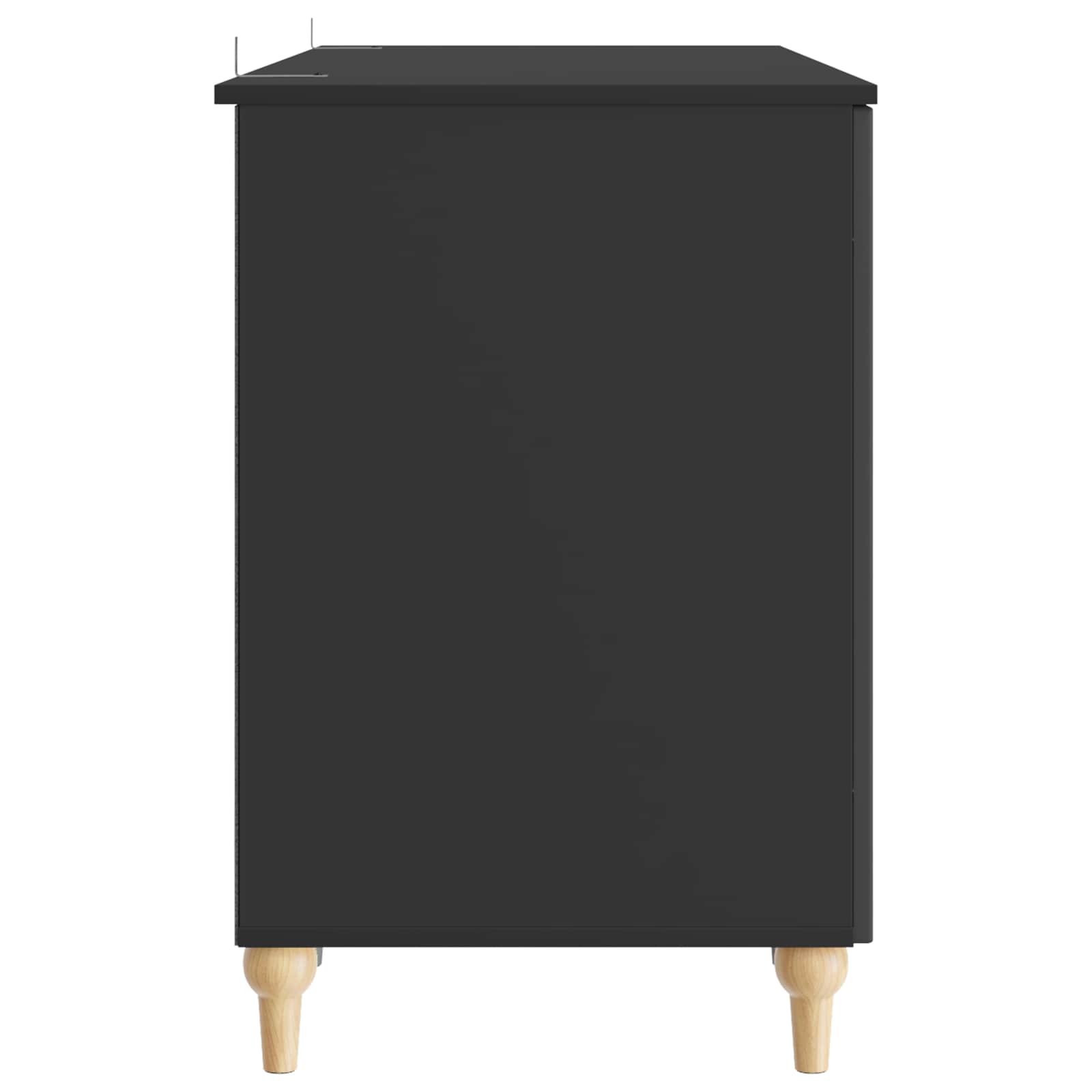 vidaXL Bureau met plank Zwart 142,5 x 50 x 75 cm Bewerkt hout