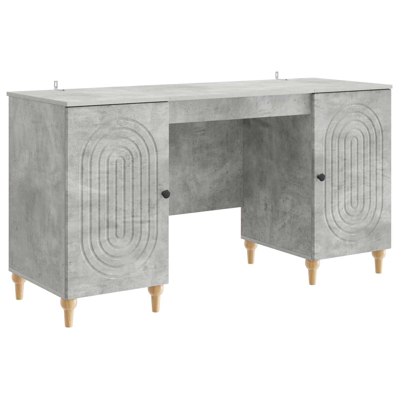 vidaXL Bureau met plank Zwart 142,5 x 50 x 75 cm Bewerkt hout