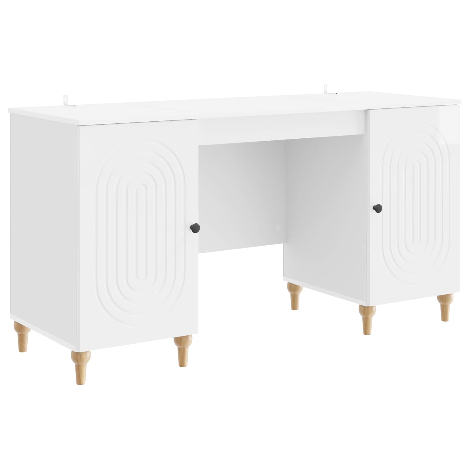 vidaXL Bureau met plank Zwart 142,5 x 50 x 75 cm Bewerkt hout