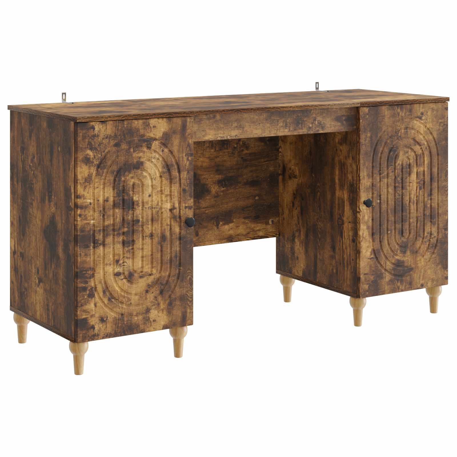 vidaXL Bureau met plank Zwart 142,5 x 50 x 75 cm Bewerkt hout