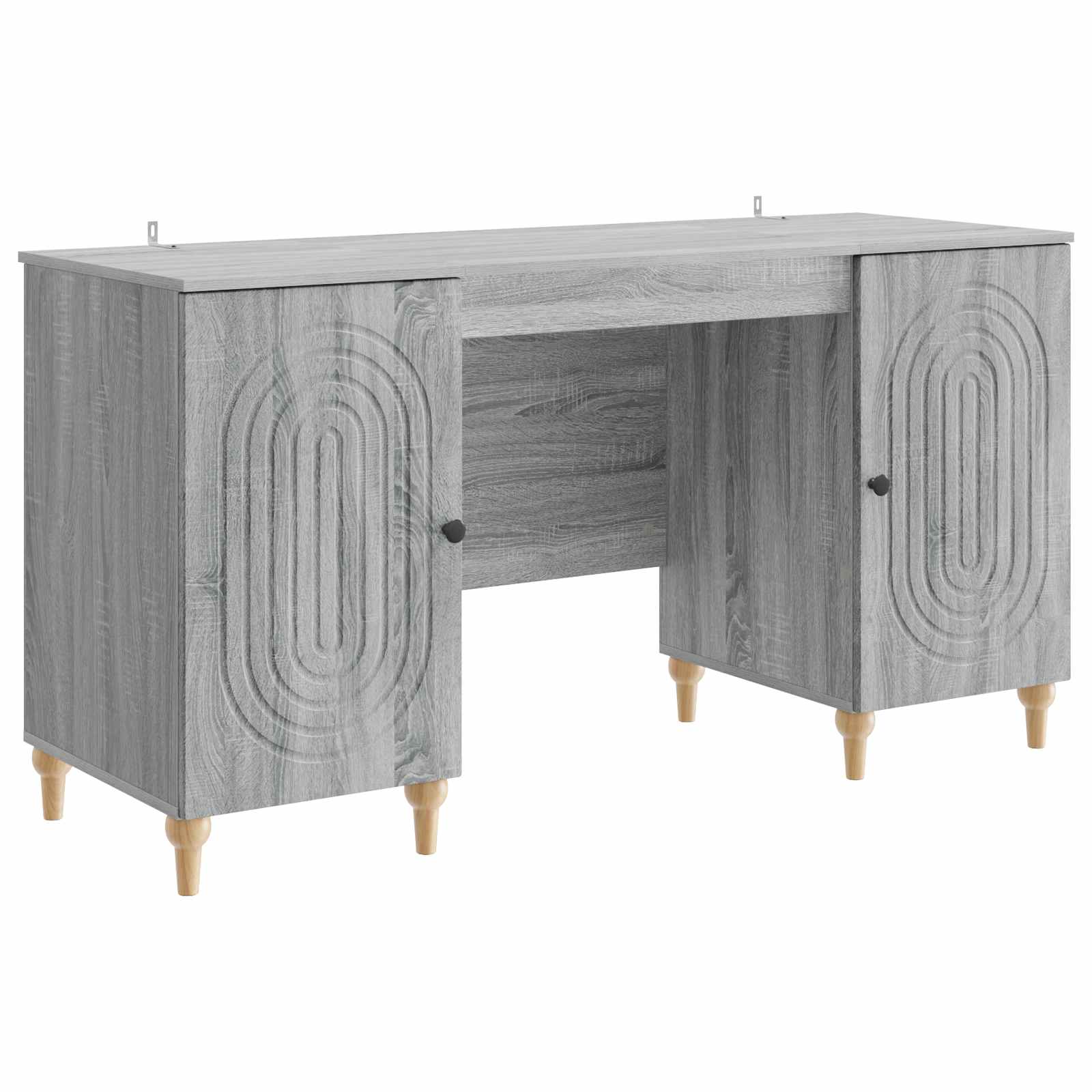 vidaXL Bureau met plank Zwart 142,5 x 50 x 75 cm Bewerkt hout