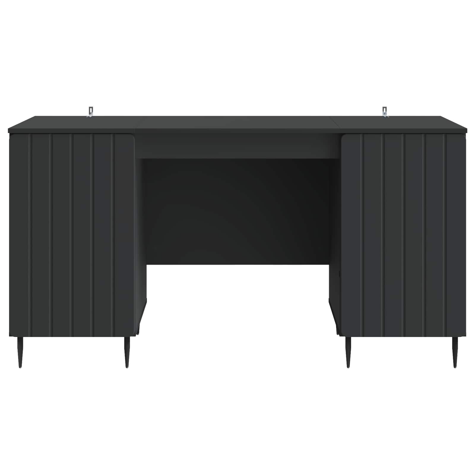 vidaXL Bureau met plank Zwart 142,5 x 50 x 75 cm Bewerkt hout