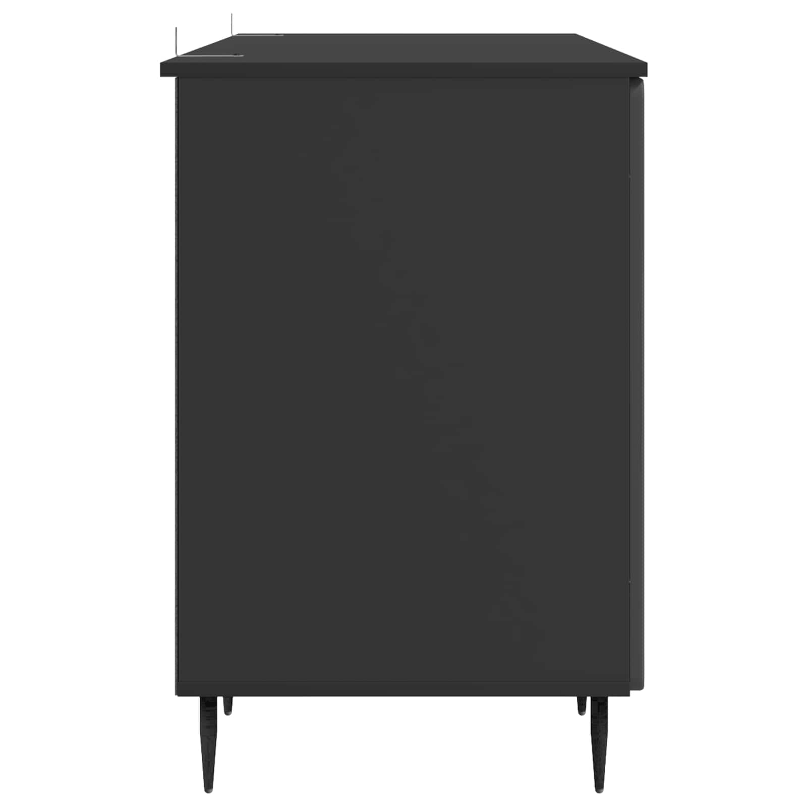 vidaXL Bureau met plank Zwart 142,5 x 50 x 75 cm Bewerkt hout