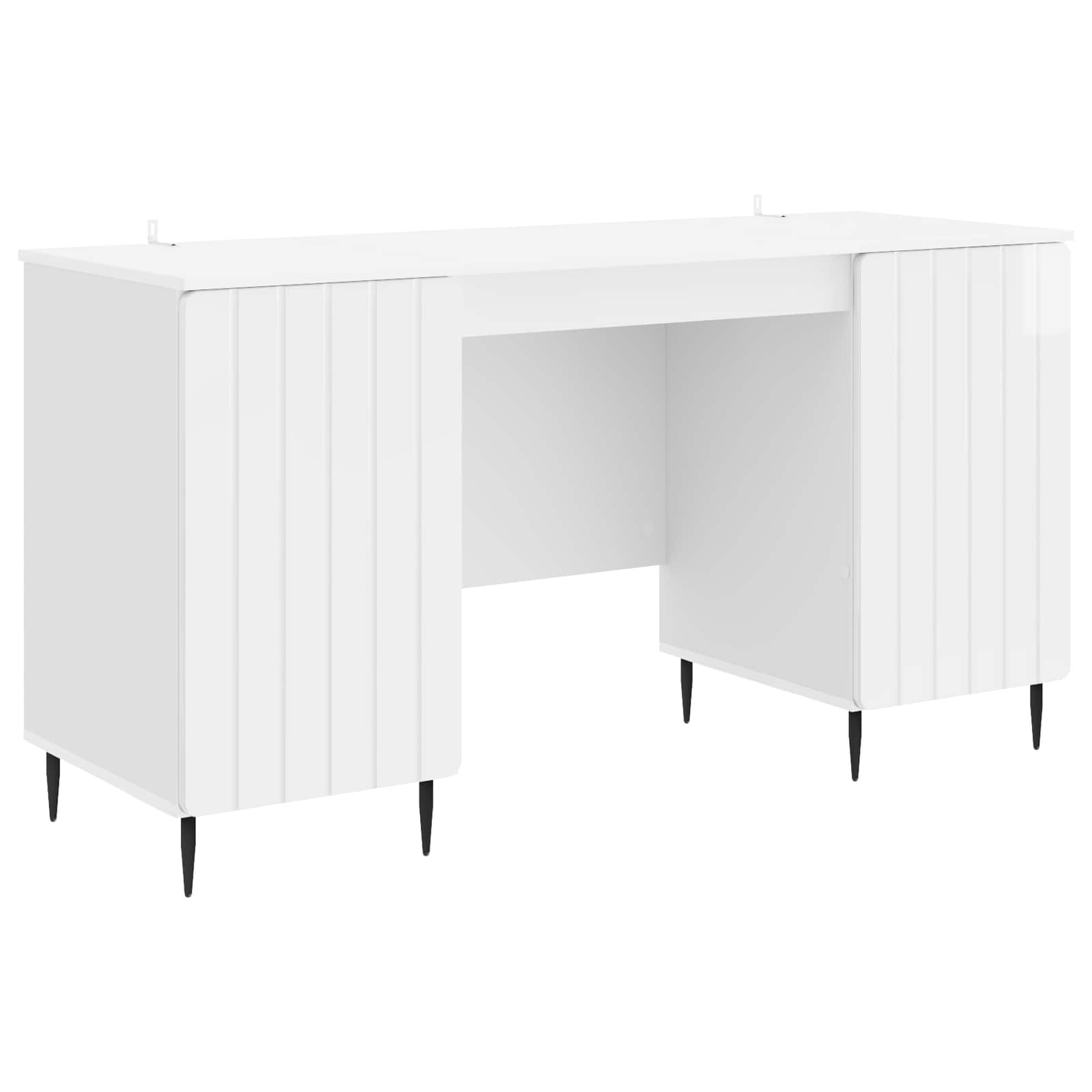 vidaXL Bureau met plank Zwart 142,5 x 50 x 75 cm Bewerkt hout