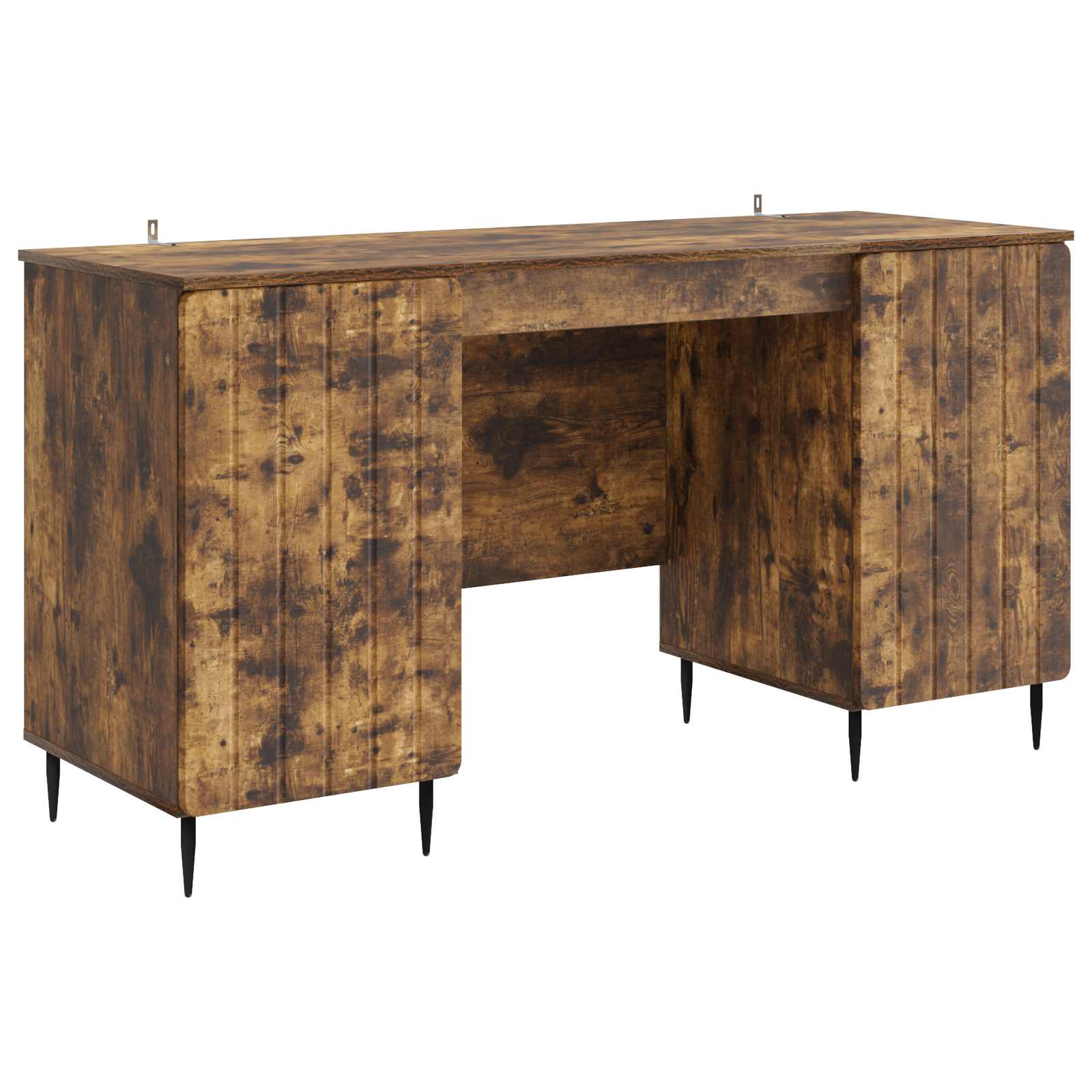 vidaXL Bureau met plank Zwart 142,5 x 50 x 75 cm Bewerkt hout