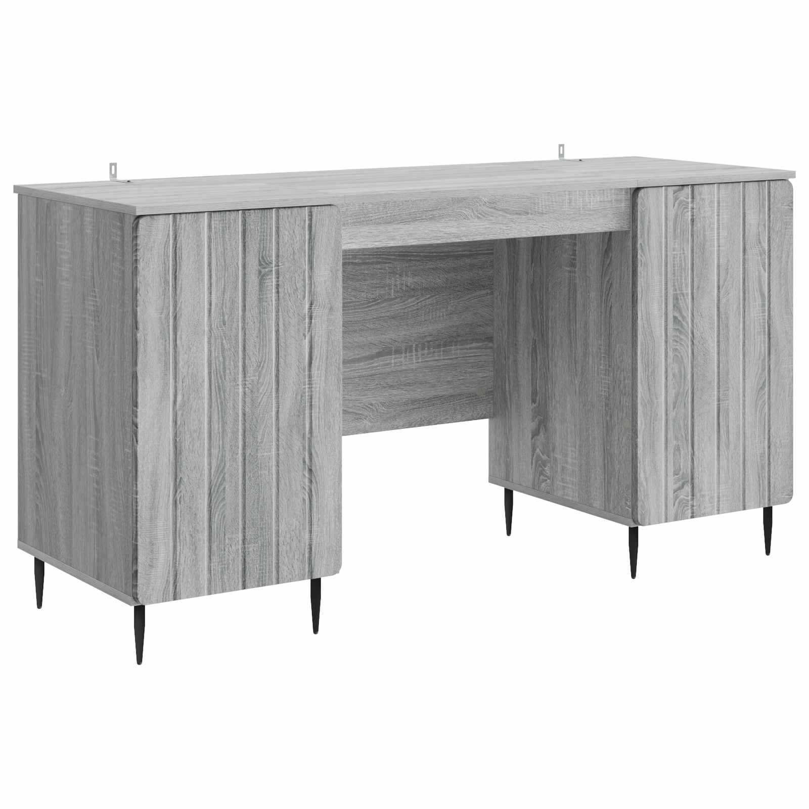 vidaXL Bureau met plank Zwart 142,5 x 50 x 75 cm Bewerkt hout