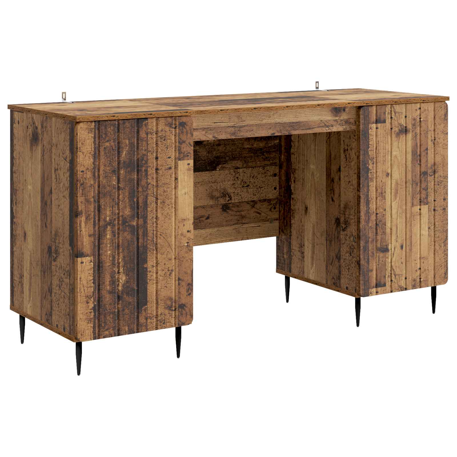 vidaXL Bureau met plank Zwart 142,5 x 50 x 75 cm Bewerkt hout